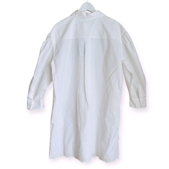MAX MARA Corinto Linen Blend White Button Down Belted Shirt Dress Size L NEW - Picture 9 of 16